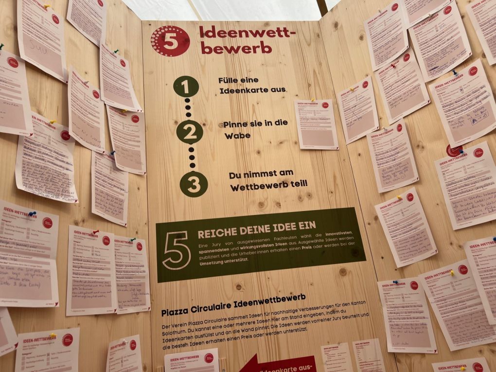 Über 80 nachhaltige Ideen wurden von den Besucher:innen eingereicht. Foto: Stiftung 3FO (FK)   Über 80 nachhaltige Ideen wurden von den Besucher:innen eingereicht. Foto: Stiftung 3FO (FK)